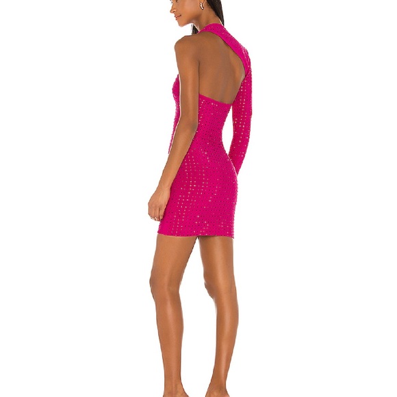 Superdown Hot Pink Studded Dress (Adley) - Picture 4 of 8